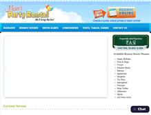 Tablet Screenshot of momspartyrental.com